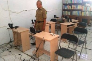Belasan Unit Komputer SDN 1 Kertawana Digondol Maling